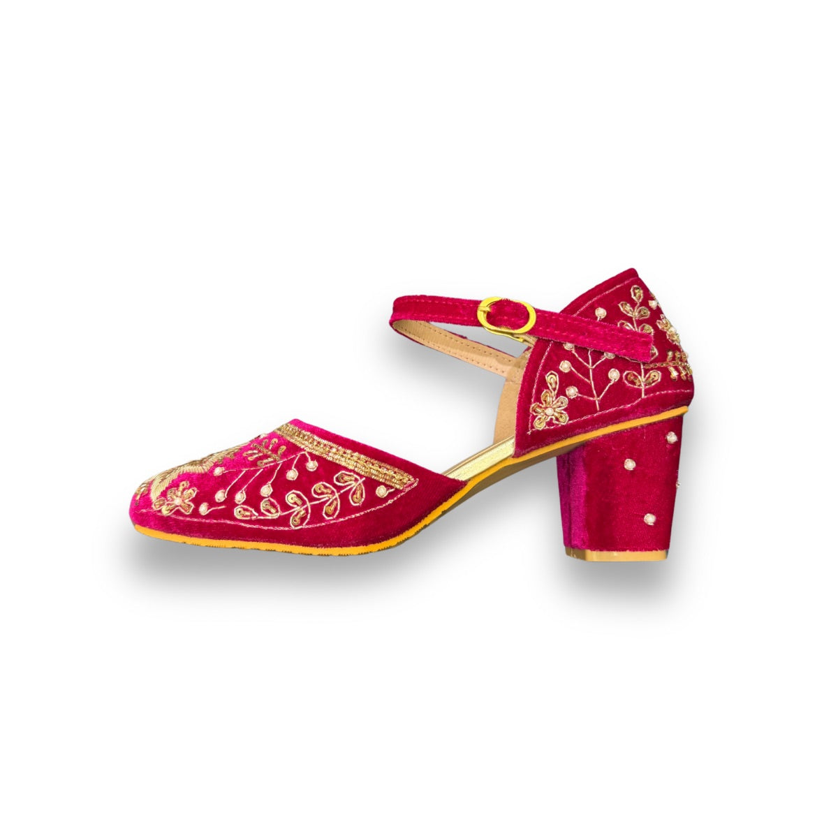 FANCY BLOCK HEEL - MAGENTA