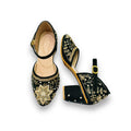 FANCY BLOCK HEEL - BOTTEL GREEN
