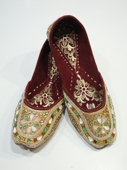 ROSE GOLD KUNDAN JUTTI