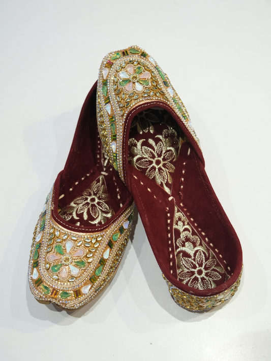 ROSE GOLD KUNDAN JUTTI