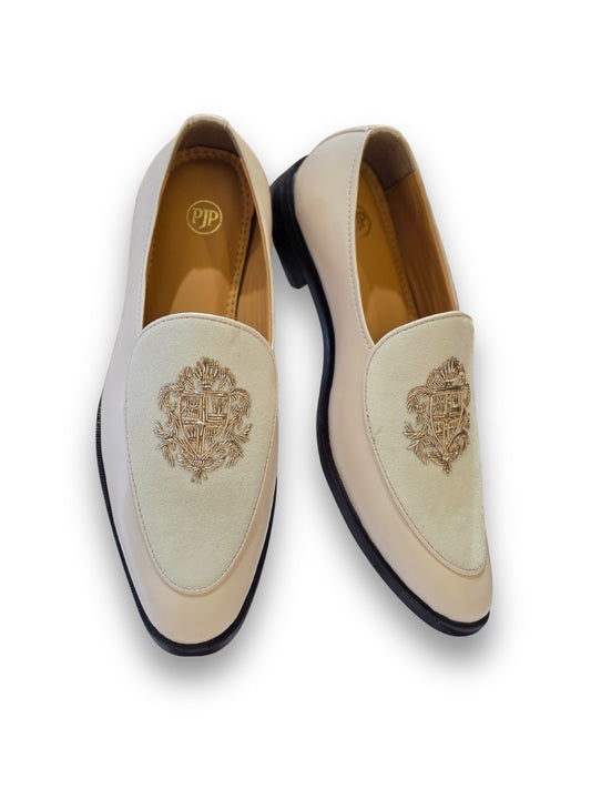 CLASSIC EMBROIDERY MOJRI - CREAM