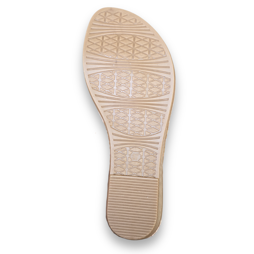 Golden Sequin Fancy Chappal